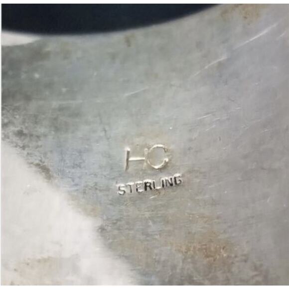 VTG Navajo Hyson Craig Signed Sterling Silver Wide Plain Cuff Bracelet 6.25” - Picture 4 of 8